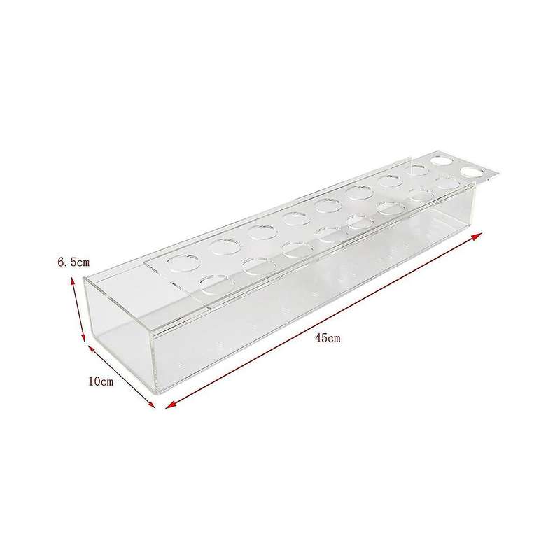 2Pcs Acrylic Rectangle Flower Vase Long Flower Container Planter Pot Decorative Vase for Office Tab