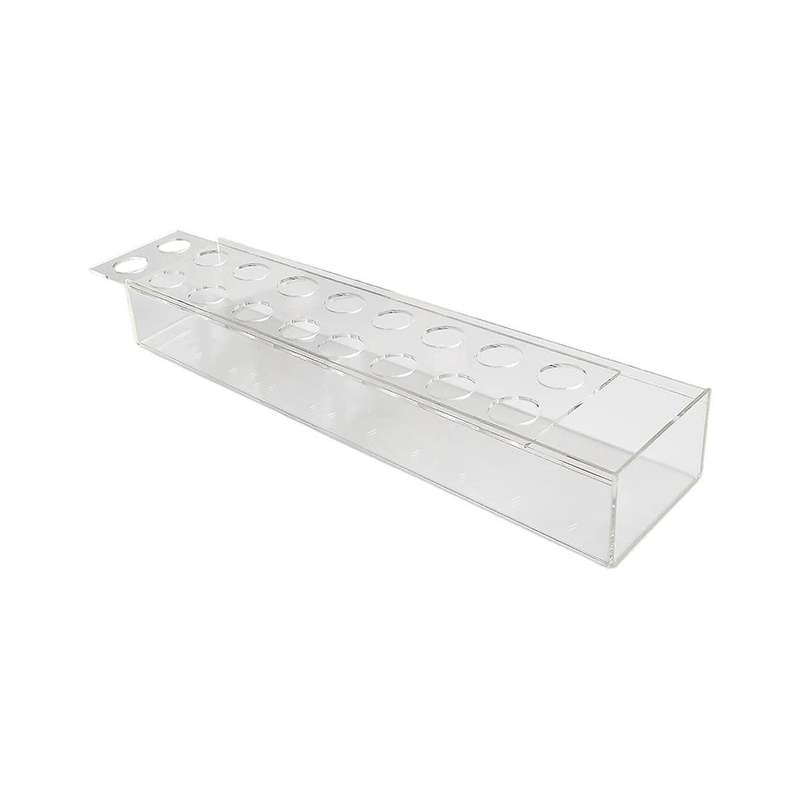 2Pcs Acrylic Rectangle Flower Vase Long Flower Container Planter Pot Decorative Vase for Office Tab