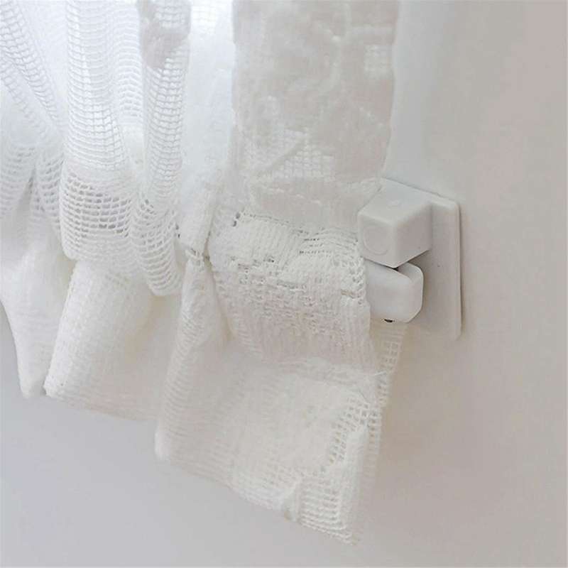 2pcs Adjustable Curtain Rod Bathroom Bar Shower Telescopic Poles without Drilling Hanger Rods for Ki