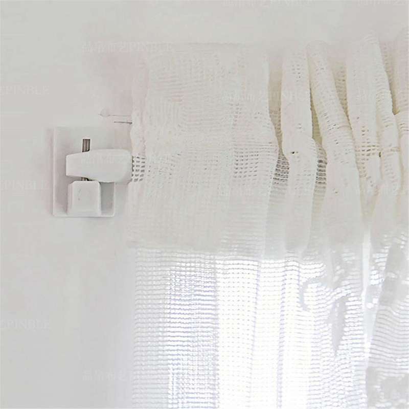 2pcs Adjustable Curtain Rod Bathroom Bar Shower Telescopic Poles without Drilling Hanger Rods for Ki