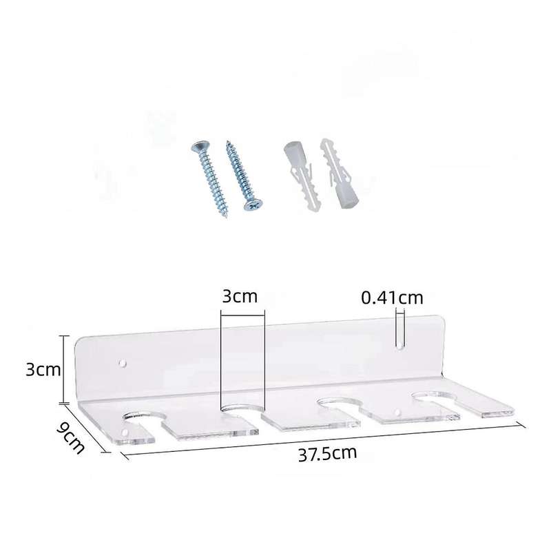 2pcs Acrylic Wine Glass Holder Wall Mounted Cup Holder Wine Glass Hanging Rack Kitchen Cupboard Bar