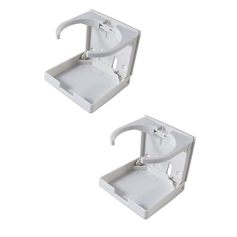2pcs Adjustable Folding Drink Holder Universal Car Cup Holder for Marine Boat Car Trucks (white)