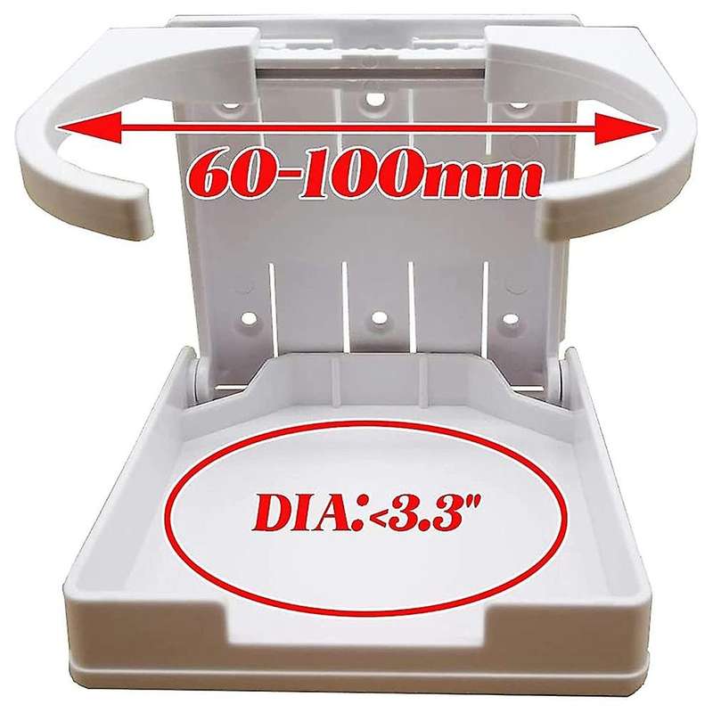2pcs Adjustable Folding Drink Holder Universal Car Cup Holder for Marine Boat Car Trucks (white)