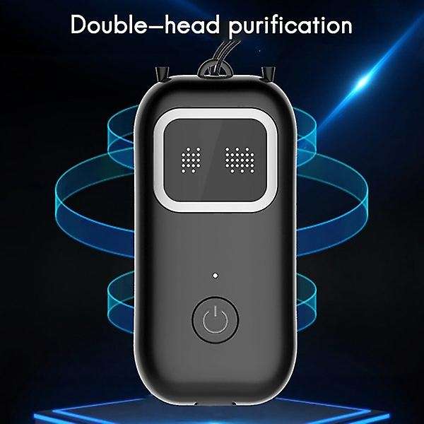 2Pcs Air Purifier Mini Portable 16000W Negative Ion Two-Speed Adjustable 500MAH Hanging Neck Purifie