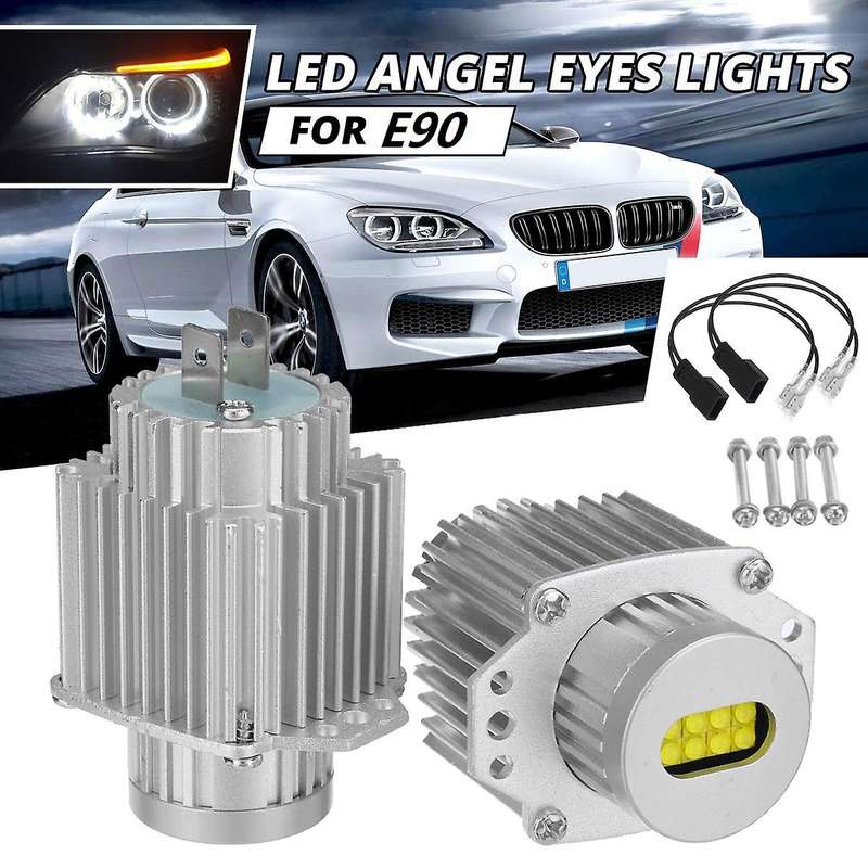 2Pcs Angel Eyes CANbus 80W LED Headlight Marker Light Bulbs Error Free for - E90 E91 3 Series 2005-2