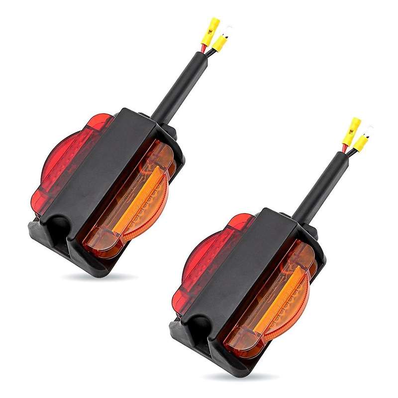 2PCS Amber/Red LED Marker Lights LED Clearance Trailer Lights Trailer Light Assembly