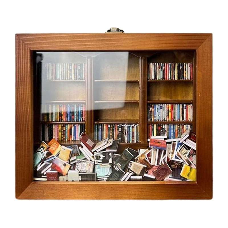 2PCS Anxiety Bookshelf Shake Your Anxiety, Bookshelf Decoration, Book Lover Christmas Ornaments, Mi