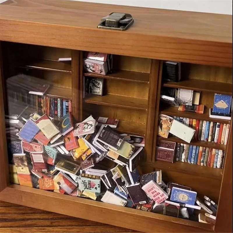 2PCS Anxiety Bookshelf Shake Your Anxiety, Bookshelf Decoration, Book Lover Christmas Ornaments, Mi