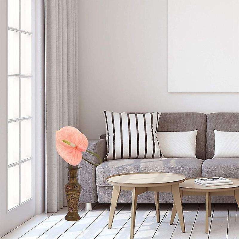 2Pcs Artificial Anthurium Flowers RealContactBouquet for Home Decor Bridal Wedding Floral Arrangemen