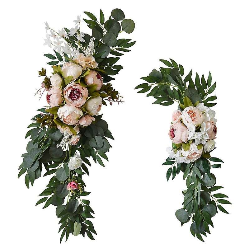 2pcs Artificial Flower Welcome Wedding Card Decoration Wedding Arch Wedding Background