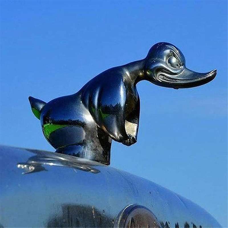 2PCS Angry Rubber Duck Hood Ornament, Car Emblem Convoy Hood Ornaments for Trucks, Cool Duck Ornamen