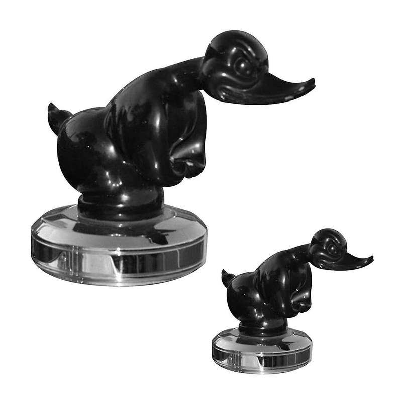 2PCS Angry Rubber Duck Hood Ornament, Car Emblem Convoy Hood Ornaments for Trucks, Cool Duck Ornamen