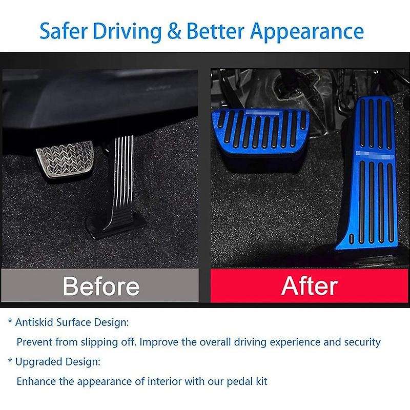 2PCS Anti-Slip Brake and Accelerator Pedal Covers Foot Pedal Pads Kit for 2019 2020 2018-2020