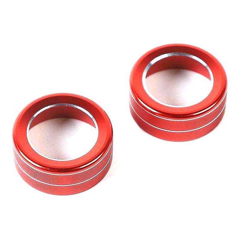 2Pcs Audio Knob Cover Audio Switch Knob Decoration Aluminum Alloy Accessory Trim for 4Runner 2010-20
