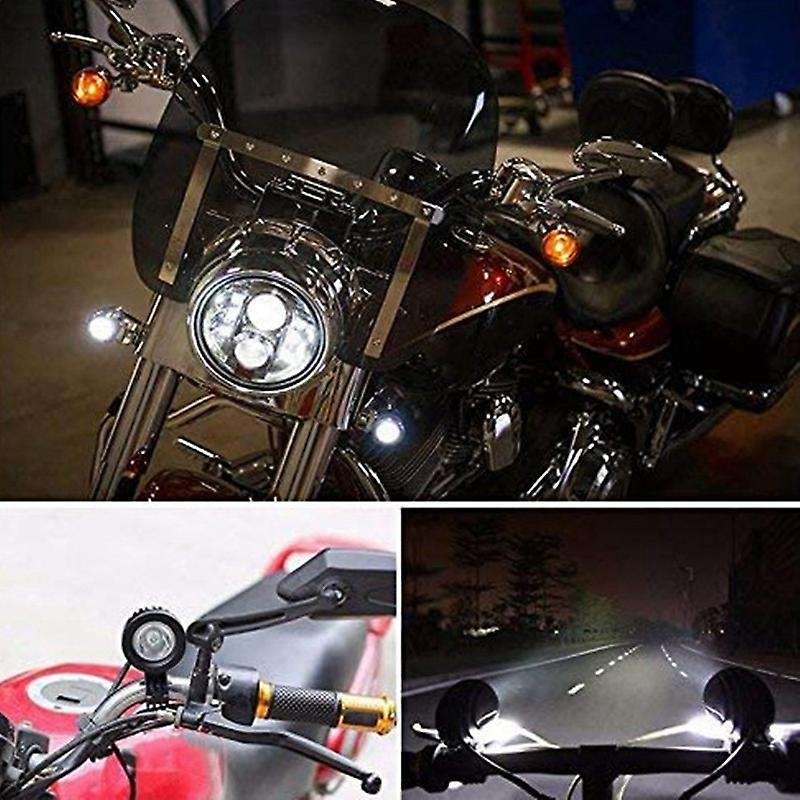 2PCS Auxiliary Light Motorcycle LED Fog Driving Running Lights Angel Eye Spot Lighting Off-Road Vehi