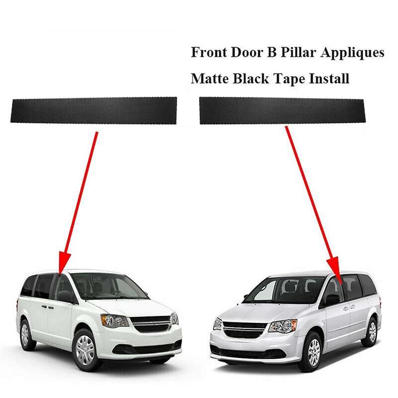 2pcs B Pillar Trim Cover Trim Applique Molding for Grand Caravan 5020664aa 5020665aa