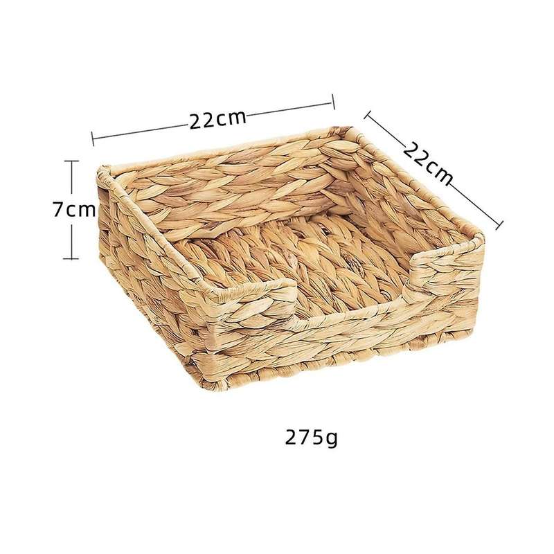 2pcs Bathroom Disposable Towel Holder Long Seagrass Woven Rattan Wicker Table Hand Towel Basket Tra