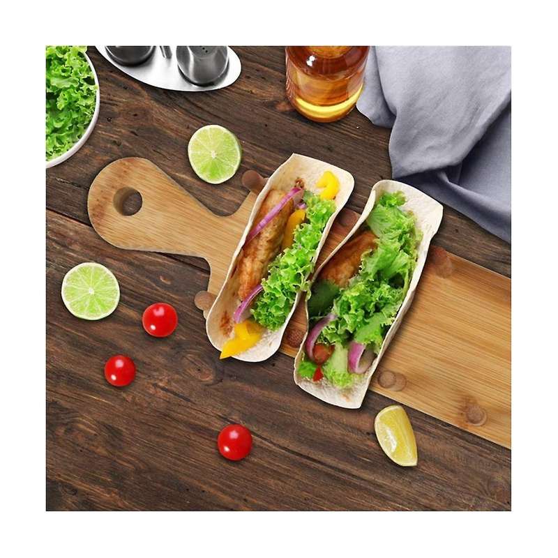 2pcs Bamboo Wooden Burrito Holder Potato Chips Corn Roll Rack Tray Shelf Tortilla ,burritos Rack Tra