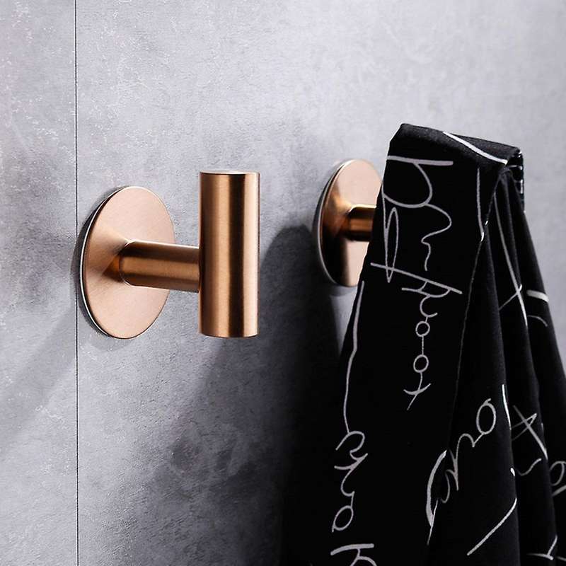 2pcs Bathroom Stainless Steel Heavy Duty for Bathroom Kitchen Living Room Hotel Coat (nail Free)