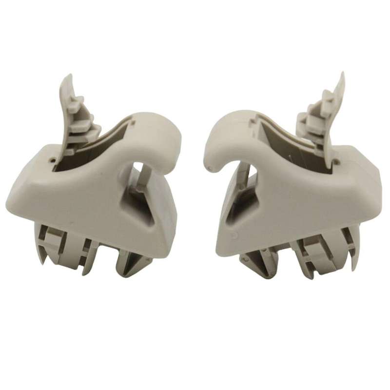 2Pcs Beige Sun Visor Hook Holder Clip MR779704 MR779705 for Montero MK3 2000-2006 Sunvisor Hanger Ho