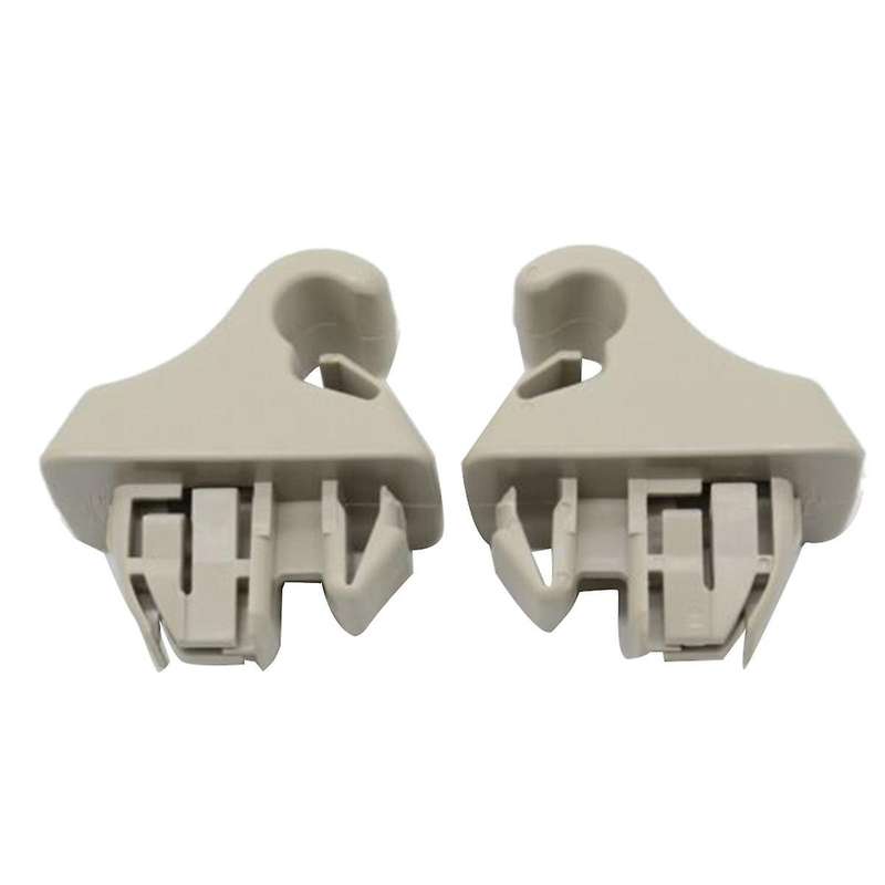 2Pcs Beige Sun Visor Hook Holder Clip MR779704 MR779705 for Montero MK3 2000-2006 Sunvisor Hanger Ho