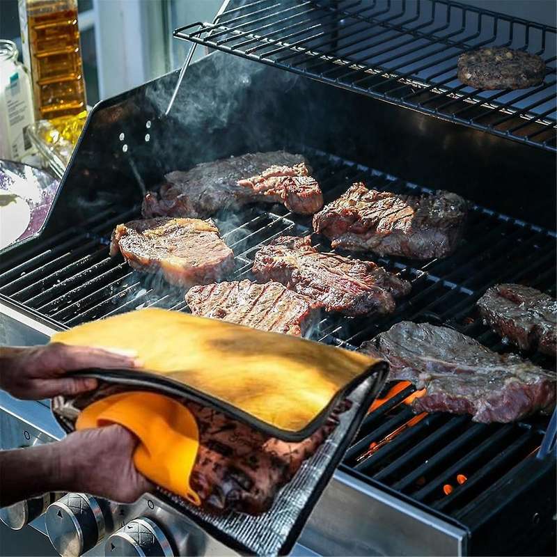 2PCS BBQ Blanket, Meat Insulation Resting Bag for Outdoor BBQ Insulated Resting Bag with Zipper for