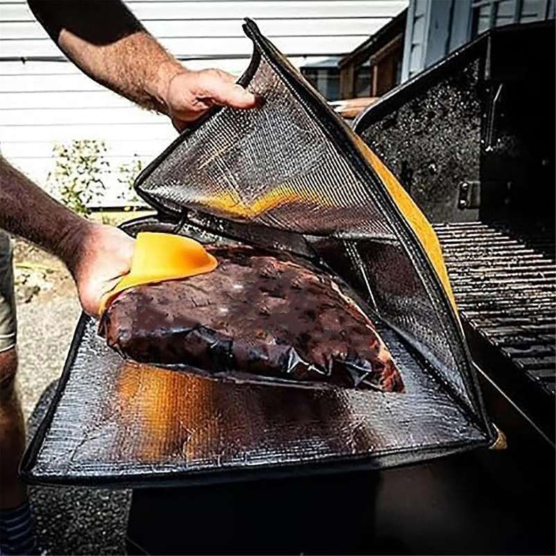 2PCS BBQ Blanket, Meat Insulation Resting Bag for Outdoor BBQ Insulated Resting Bag with Zipper for