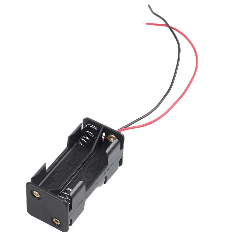 2pcs Black 2-layers 4 X 1.5v Aaa Battery Holder Case Box W Wire Leads