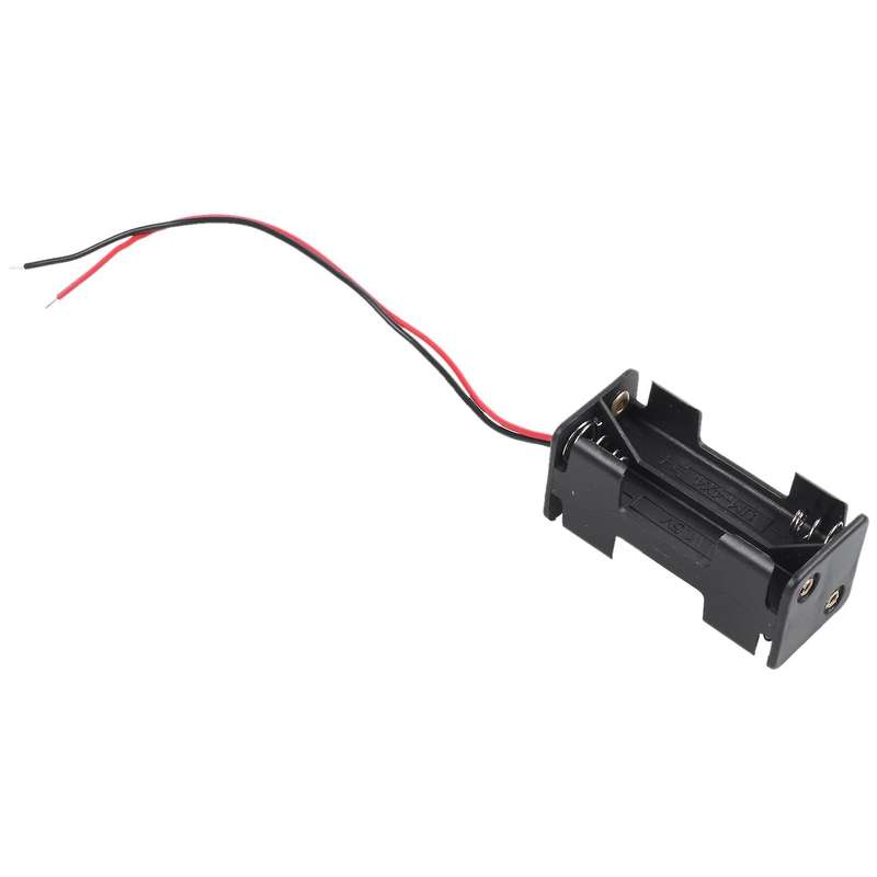 2pcs Black 2-layers 4 X 1.5v Aaa Battery Holder Case Box W Wire Leads