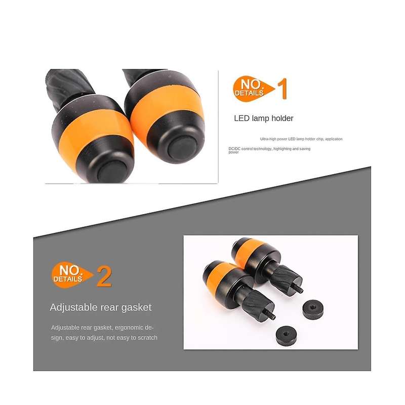 2pcs Bicycle Hand Grip End Plugs Turn Signal Light Waterproof Handlebar Lamp Bike Handlebar Lights
