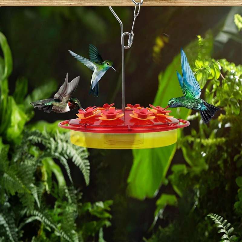 2Pcs Bird Feeder Hanging Red Hooked Bird Feeder Bird Feeder
