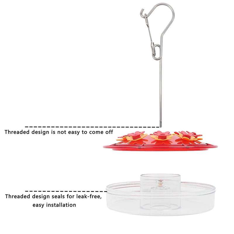 2Pcs Bird Feeder Hanging Red Hooked Bird Feeder Bird Feeder