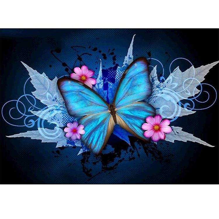 2Pcs Blue Butterfly Little Pink Flower Car Universal Seat Cushion Cover Car Decorative Seat Cover