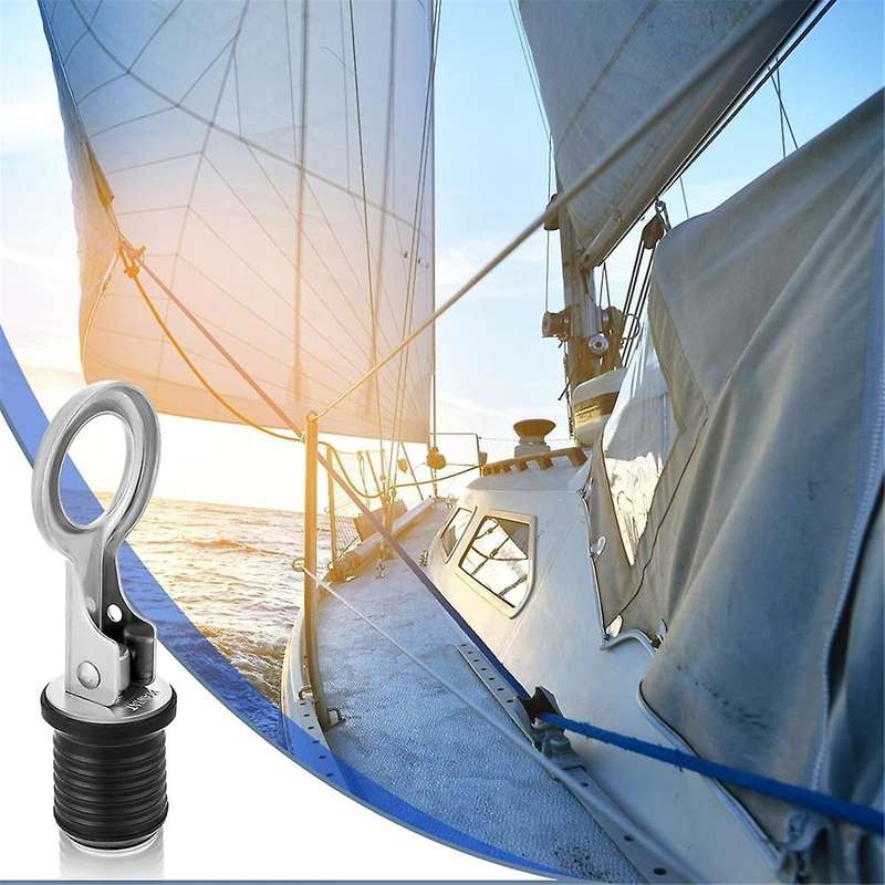 2Pcs Boat Plugs Snap Handle Drain Plug for 1 Inch Diameter Marine Boat Drain Twist Plug Marine Boat