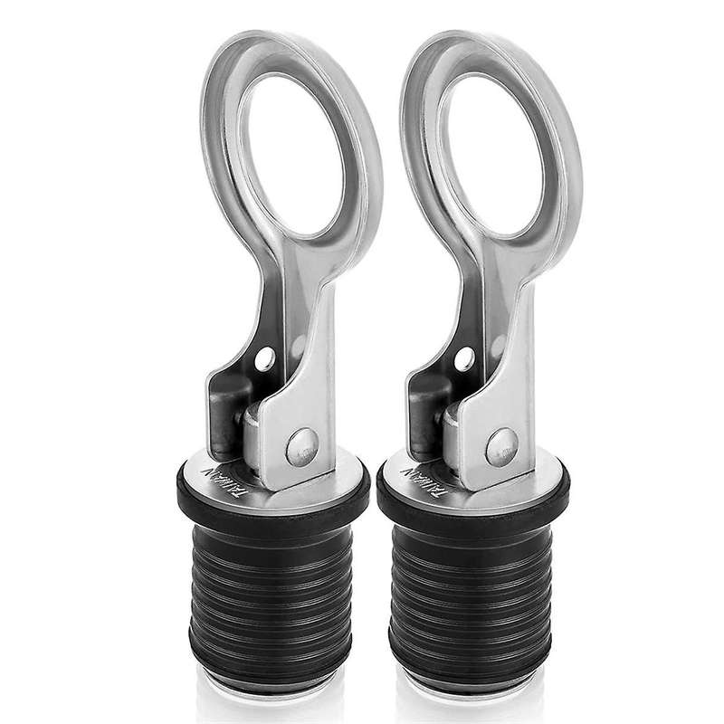 2Pcs Boat Plugs Snap Handle Drain Plug for 1 Inch Diameter Marine Boat Drain Twist Plug Marine Boat