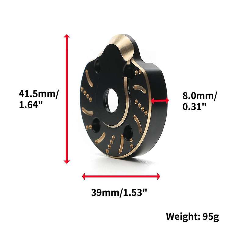 2pcs Brass Counterweight Balance Heavy Weight Portal Drive Housing for Axial Capra1.9 Utb/ Scx10 Ii