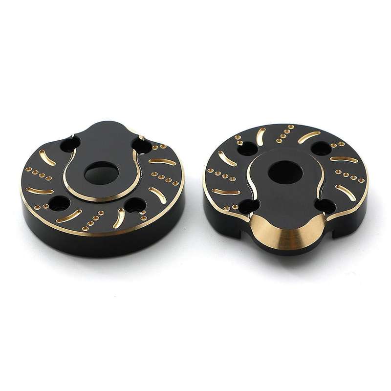 2pcs Brass Counterweight Balance Heavy Weight Portal Drive Housing for Axial Capra1.9 Utb/ Scx10 Ii