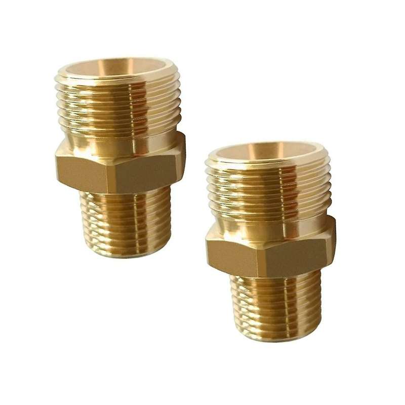 2PCS Brass High Pressure Washer Adapter, M22-14mm External Thread X 3/8inch NPT External Thread