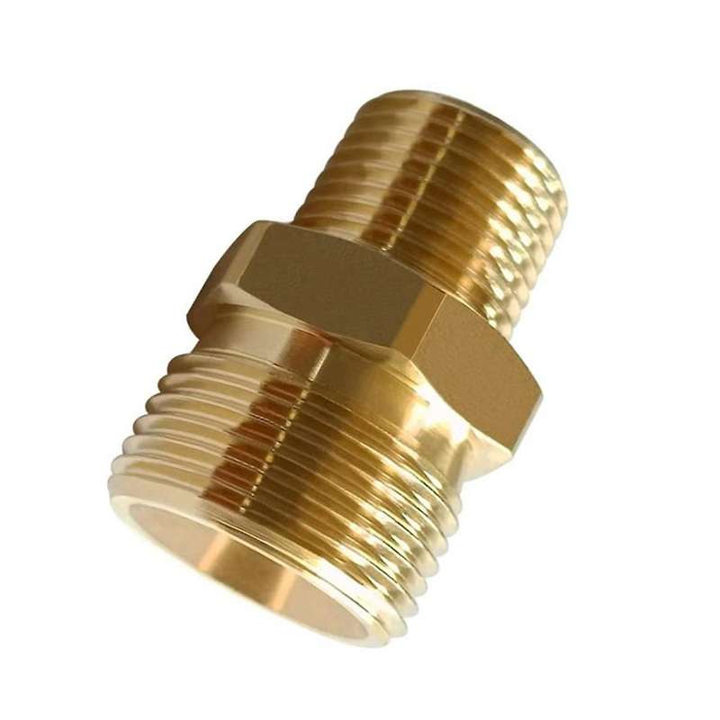 2PCS Brass High Pressure Washer Adapter, M22-14mm External Thread X 3/8inch NPT External Thread