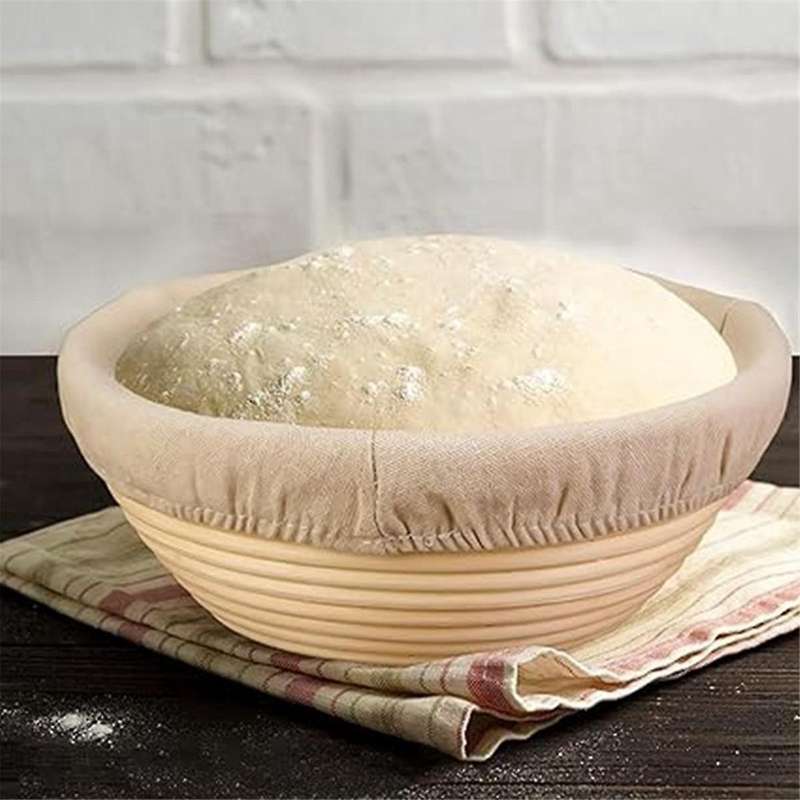 2pcs Bread Proofing Basket Cloth Cover Combination, Bread Protection Basket, Baking Bowl for Sourdo