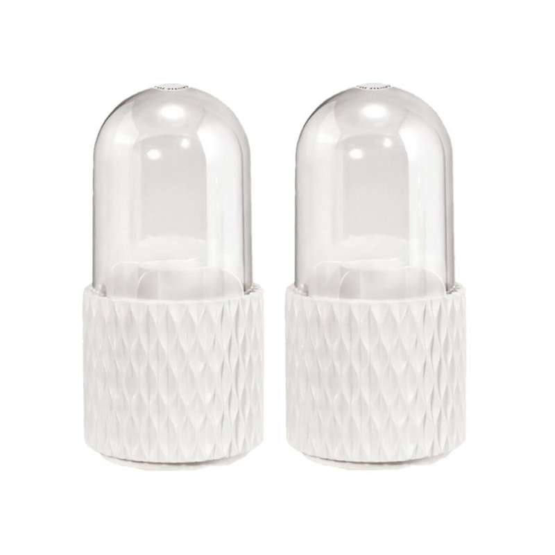 2pcs Brush Holder Dustproof & Waterproof Make Up Brush Organizer Storage with Lid for Vanity and Ba