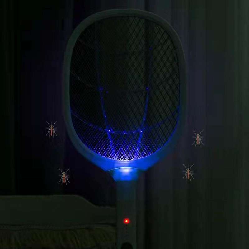 2PCS Bug Zapper Racket Mosquito with Super-Bright LED Light to Zap USB Rechargeable Electric Fly Swa