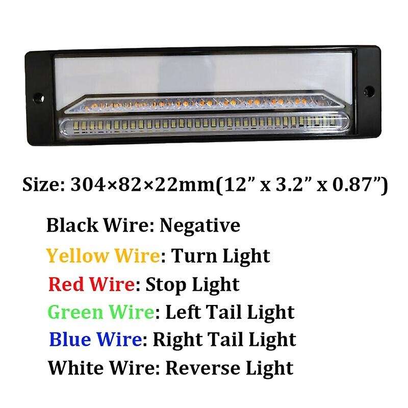 2Pcs Car 147 LED Waterproof Turn Signal Light Truck Brake Light Turn Tail Light for Truck Trailer