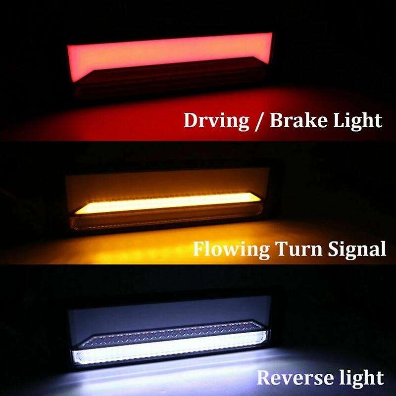 2Pcs Car 147 LED Waterproof Turn Signal Light Truck Brake Light Turn Tail Light for Truck Trailer