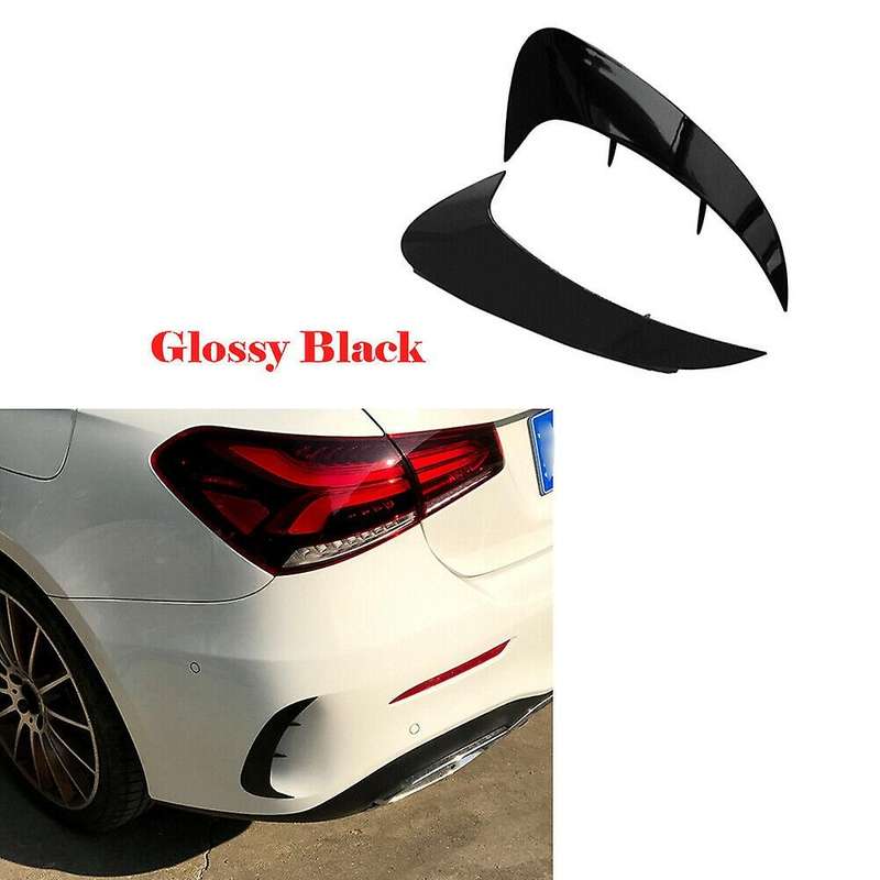 2PCS Car ABS Rear Bumper Side Vent Canards Cover Trim for A Class W177 A200 A220 Sedan 2019 2020