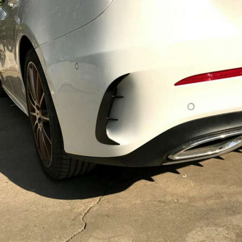 2PCS Car ABS Rear Bumper Side Vent Canards Cover Trim for A Class W177 A200 A220 Sedan 2019 2020