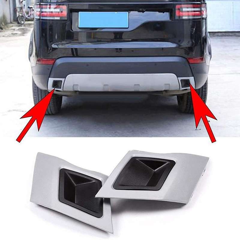 2Pcs Car ABS Tail Exhaust Cover Trim for 5 LR5 L462 2017 2018