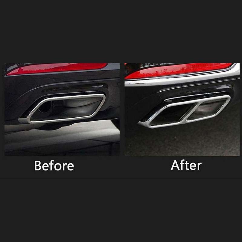 2Pcs Car Accessories Exhaust Pipe Tail Cover Trim for S R Class W222 Coupe W251 10-17 Class X166 13-