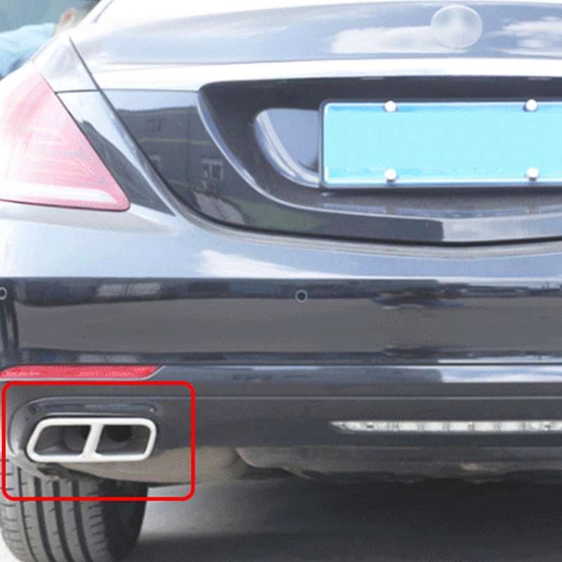 2Pcs Car Accessories Exhaust Pipe Tail Cover Trim for S R Class W222 Coupe W251 10-17 Class X166 13-
