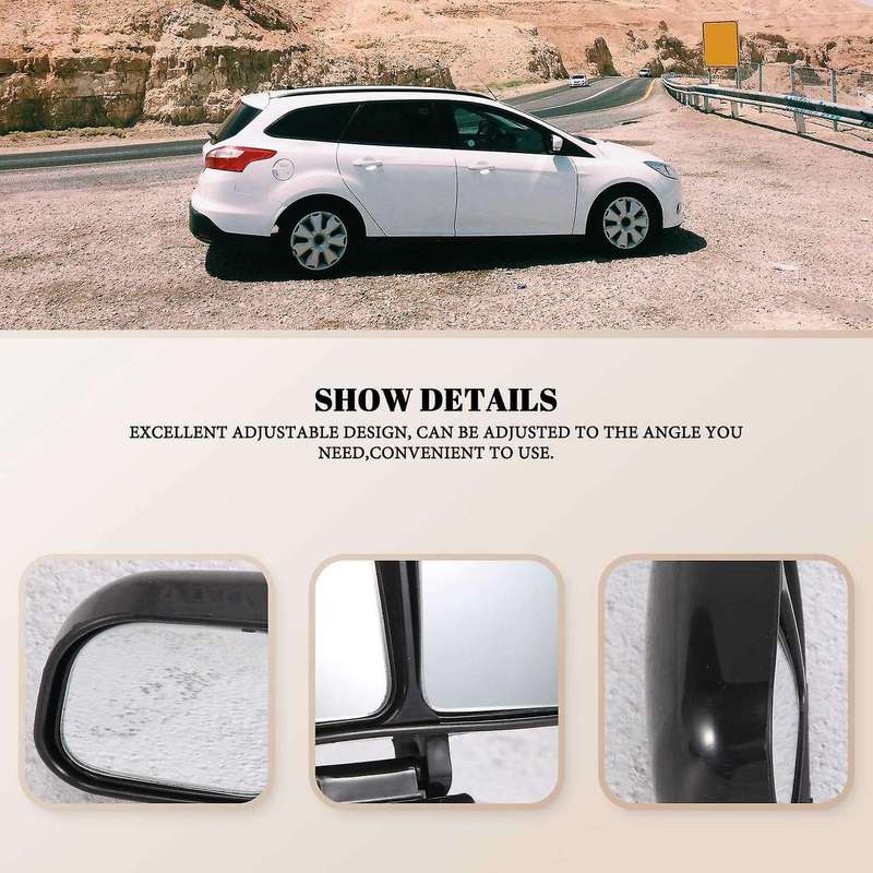 2Pcs Car Adjustable Expand Wide Angle Blind Spot Rear View Mirrors